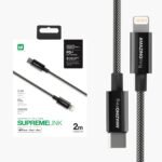 POWERMAX Lightning 轉 Type C連接線 2M 黑色