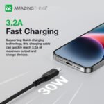 THUNDER PRO Lightning 轉 USB-A 充電線 | PD30W 3.2A